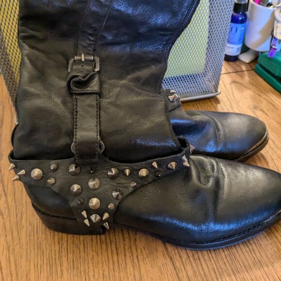 Amazing Sam Edelman Studded Real Leather Boots - Picture 4 of 8